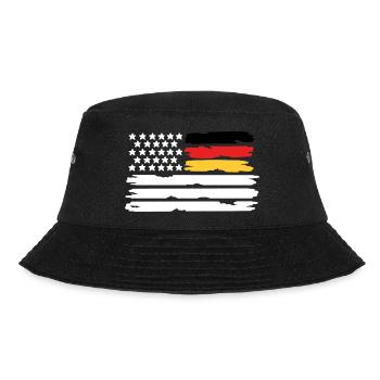 Deutschland USA Flagge Deutsch Amerikaner - Bucket Hat - Schwarz - Vorne - Lela (165cm)