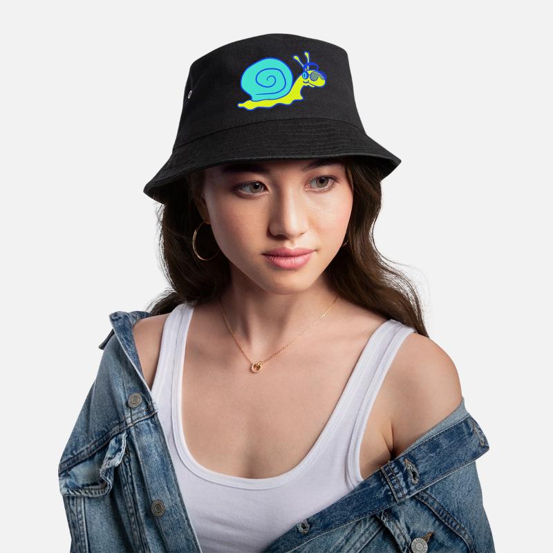 Cool DJ Snail Cute Shell Bucket Hat