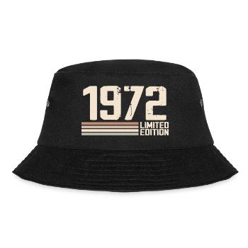 1972 Jahrgang 1972 Geburtstag 1972 Retro 1972 - Bucket Hat - Schwarz - Vorne - Lela (165cm)