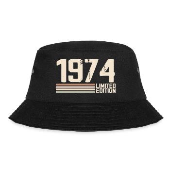 1974 Vintage 1974 Birthday 1974 Retro 1974 - Bucket Hat - black - Front - Lela (165cm)