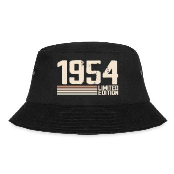 1954 Jahrgang 1954 Geburtstag 1954 Retro 1954 - Bucket Hat - Schwarz - Vorne - Lela (165cm)