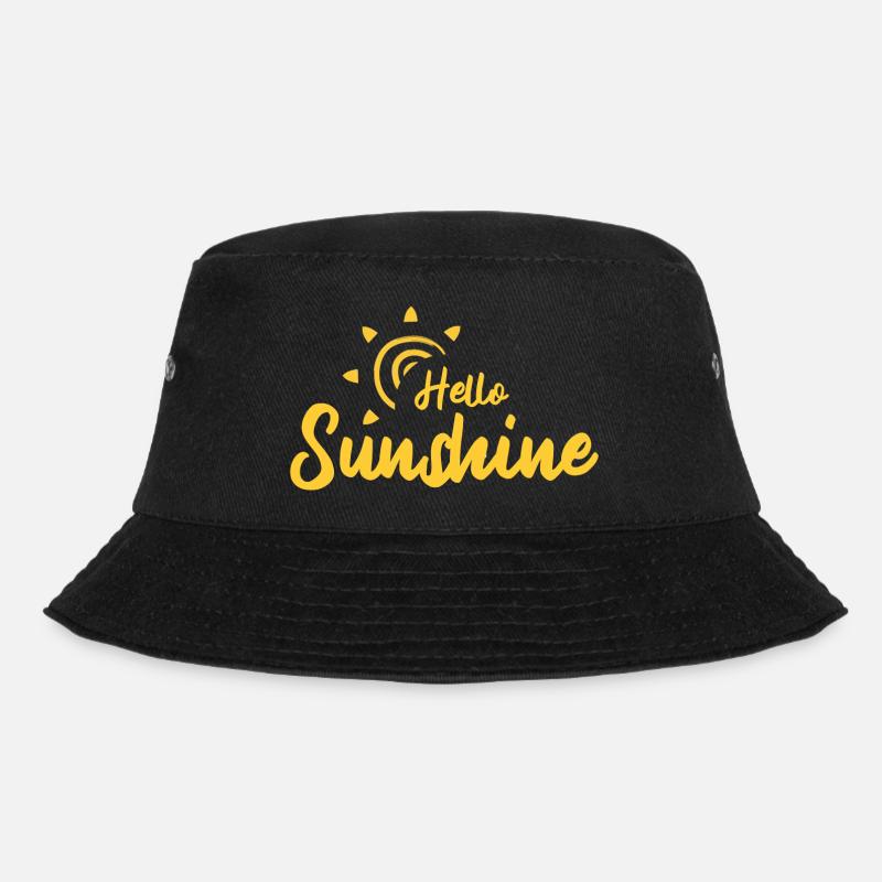Hello Sunshine - Bucket Hat - Schwarz