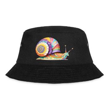 Snail Playful Adorable Fun Animal Colorful Cute - Bucket Hat - black - Front - Lela (165cm)