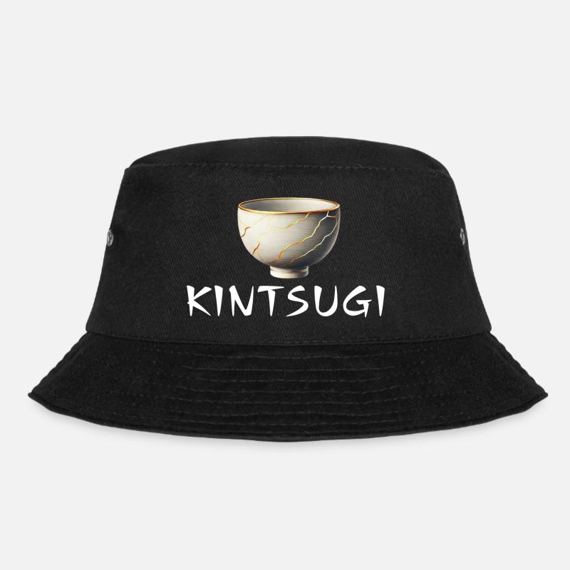 Kintsugi Art (white) - Bucket Hat - black