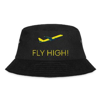 FLUGZEUGE - Bucket Hat - Schwarz - Vorne - Lela (165cm)