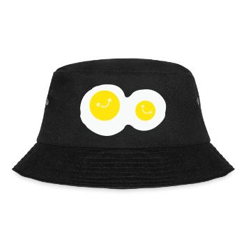 spiegeleier smile - Bucket Hat - Schwarz - Vorne - Lela (165cm)