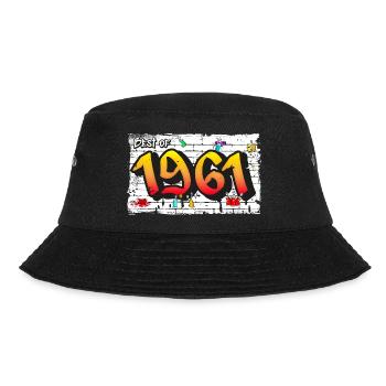 Timeless 1961 Graffiti – 64 Years of Urban Cool - Bucket Hat - black - Front - Lela (165cm)