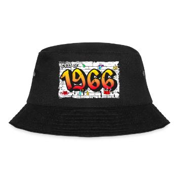 Retro Rebel 1966 Graffiti – 59 Jahre Urban - Bucket Hat - Schwarz - Vorne - Lela (165cm)