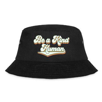 Be a kind human - Bucket Hat - Schwarz - Vorne - Lela (165cm)