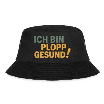 Plopp gesund - Bucket Hat - Schwarz - Vorne - Lela (165cm)