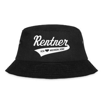 Rentner – Ich Liebe Meinen Job! (Ruhestand White) - Bucket Hat - Schwarz - Vorne - Lela (165cm)