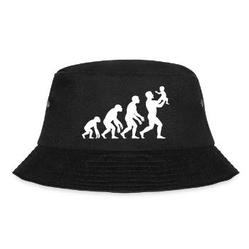 Evolution from monkey to dad - Bucket Hat - black - Front - Lela (165cm)