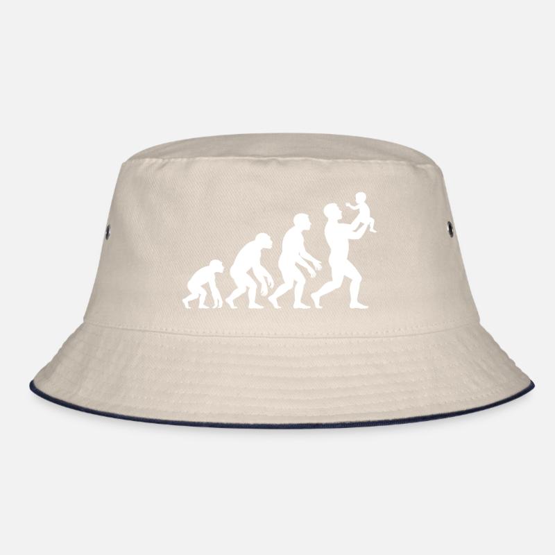 Evolution from monkey to dad Bucket Hat