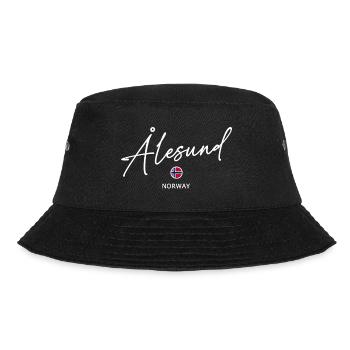 Alesund - Norway Flag Lettering - Norge - Norwegen - Bucket Hat - black - Front - Lela (165cm)