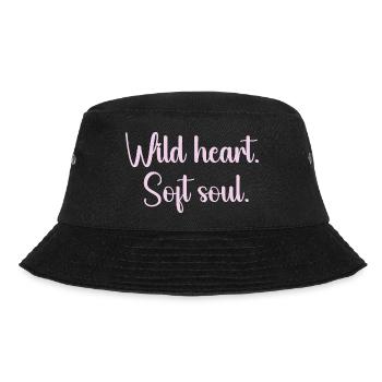 Wildes Herz Sanfte Seele - Bucket Hat - Schwarz - Vorne - Lela (165cm)