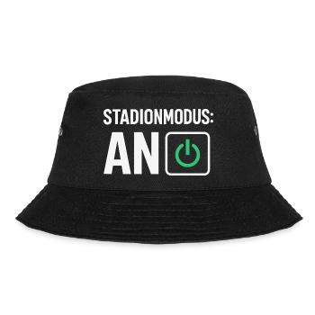 Stadionmodus: AN – Fußballfan Design - Bucket Hat - Schwarz - Vorne - Lela (165cm)