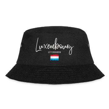 Hergestellt in Luxemburg, luxemburgische Wurzeln - Bucket Hat - Schwarz - Vorne - Lela (165cm)