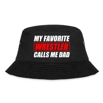 My favorite Wrestler Dad funny wrestling - Bucket Hat - black - Front - Lela (165cm)