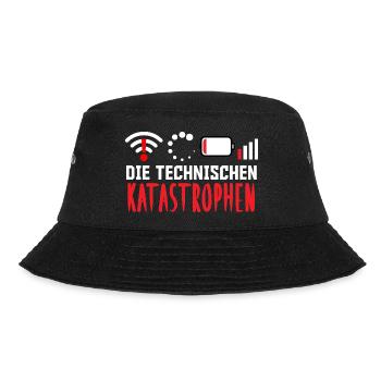 Nerd Computer THE TECHNICAL CATASTROPHES FUNNY - Bucket Hat - black - Front - Lela (165cm)