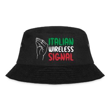 Italian Wireless Signal Italy Italian Wi-Fi - Bucket Hat - black - Front - Lela (165cm)