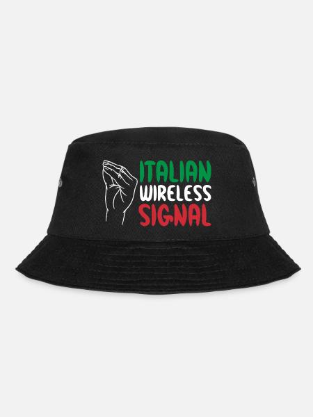 Italian Wireless Signal Italien Italiener WLAN - Bucket Hat - Schwarz
