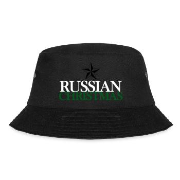 Russische Weihnacht Schriftzug - Bucket Hat - Schwarz - Vorne - Lela (165cm)