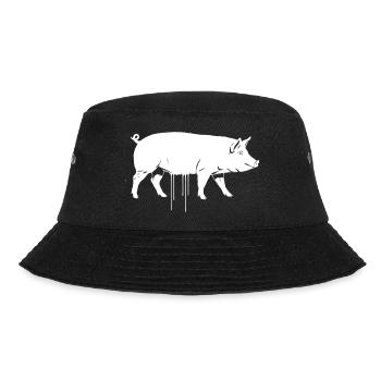 Schwein Graffiti Streetwear Vektor - Bucket Hat - Schwarz - Vorne - Lela (165cm)