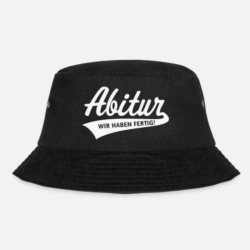 Abitur – we're done! (Graduation, White) - Bucket Hat - black