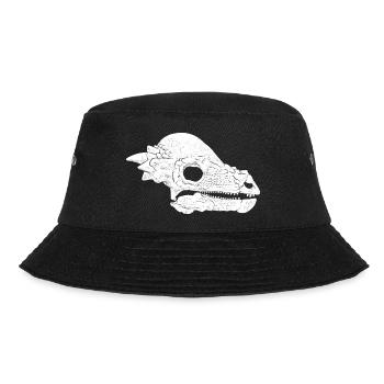 Pachycephalosaurus Fossil Skull - Bucket Hat - black - Front - Lela (165cm)