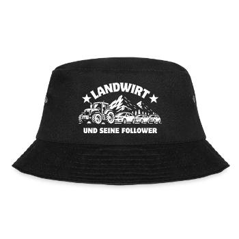 Landwirt und seine Follower - Traktor - Stau - Bucket Hat - Schwarz - Vorne - Lela (165cm)