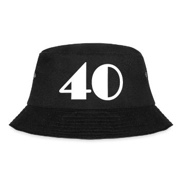 40. 40 YEARS. 40th ANNIVERSARY. 40 YEARS ANNIVERSARY. - Bucket Hat - black - Front - Lela (165cm)