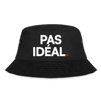 PAS IDÉAL. – Réaction Humour Minimaliste - Bob - noir - Devant - Lela (165cm)