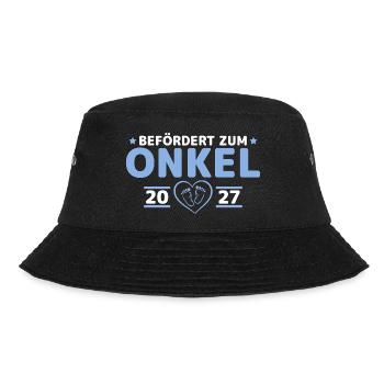 Babyparty Befördert zum Onkel 2027 - Bucket Hat - Schwarz - Vorne - Lela (165cm)