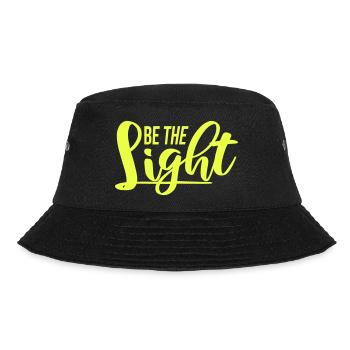 Be The Light Motivierend Positivität Spruch Logo - Bucket Hat - Schwarz - Vorne - Lela (165cm)
