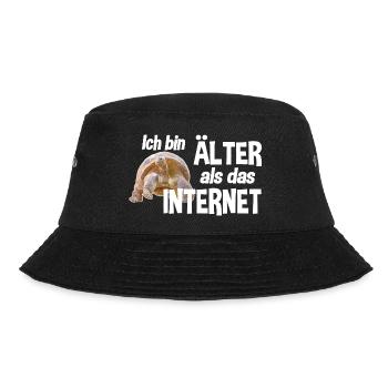 Ich bin älter als das Internet - Schildkröte - Bucket Hat - Schwarz - Vorne