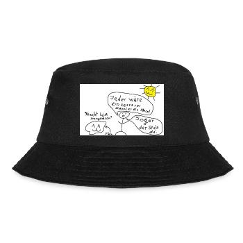 Stein_ist_der_bessere_Kanzler - Bucket Hat - Schwarz - Vorne