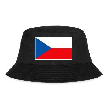 Czech Republic Flag Classic Frame - Bucket Hat - Schwarz - Vorne