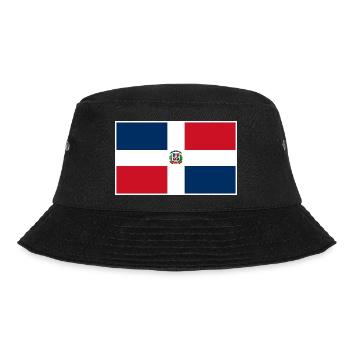 Dominican Republic Flag Classic Frame - Bucket Hat - Schwarz - Vorne