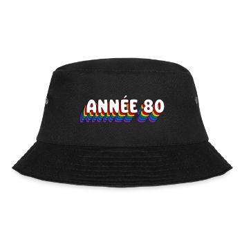 JAHR 80 !! - Bucket Hat - Schwarz - Vorne - Lela (165cm)