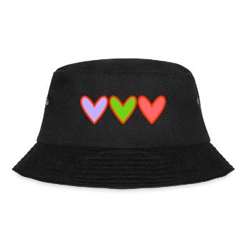 COUPLE. JUST MARRIED. Bachelorette party. VALENTINE'S DAY. LOVE. - Bucket Hat - black - Front - Lela (165cm)