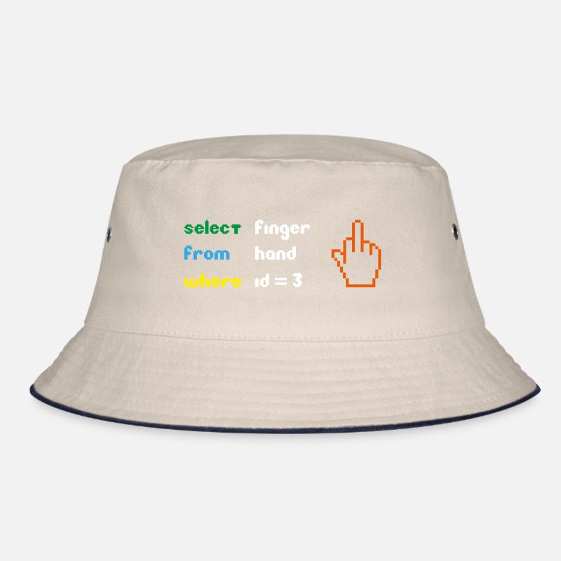 Funny SQL Query: 8-Bit Middle Finger for Geeks Bucket Hat