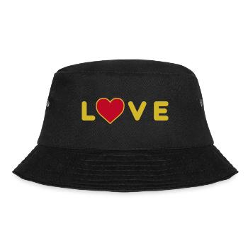 LOVE design with heart - Bucket Hat - black - Front - Lela (165cm)