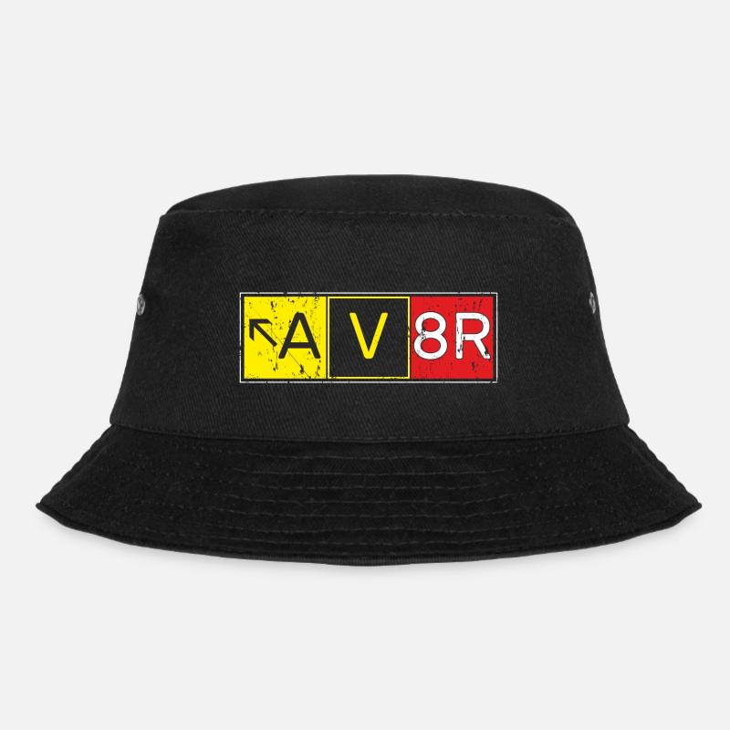 AV8R | AVIATOR Flieger, Piloten - Bucket Hat - Schwarz