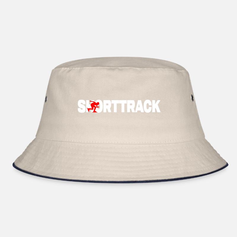 speed skating ice skater shorttrack short track Bucket Hat