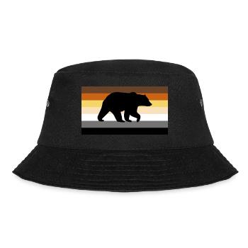 Drapeau de l’ours gay avec des hommes ours Chemise de la fierté des ours - Bob - noir - Devant - Lela (165cm)