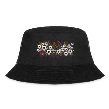 Fußbälle, Fußballfan-Streetwear - Bucket Hat - Schwarz - Vorne - Lela (165cm)