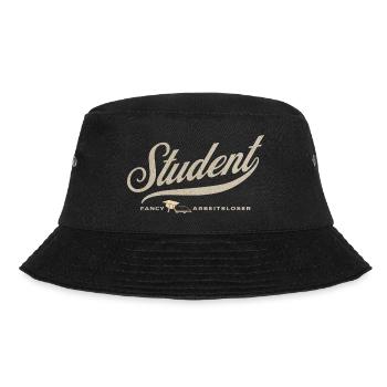 Student Vintage Humor Typografie - Bucket Hat - Schwarz - Vorne - Lela (165cm)