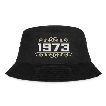 Jahrgang 1973 Retro Geburtstag 1973 Vintage 1973 - Bucket Hat - Schwarz - Vorne - Lela (165cm)