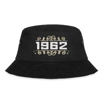 Jahrgang 1962 Retro Geburtstag 1962 Vintage 1962 - Bucket Hat - Schwarz - Vorne - Lela (165cm)