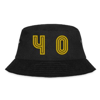 40. 40 YEARS. 40th ANNIVERSARY. 40TH ANNIVERSARY. - Bucket Hat - black - Front - Lela (165cm)